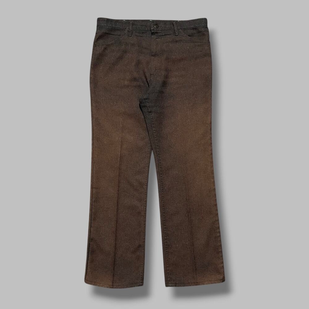 Vintage Wrangler Polyester Pants Sun Faded Distressed Made in USA 80s 90s 36x31